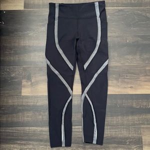 WOMENS LULULEMON TIGHTS BLACK/GRAY SZ 8